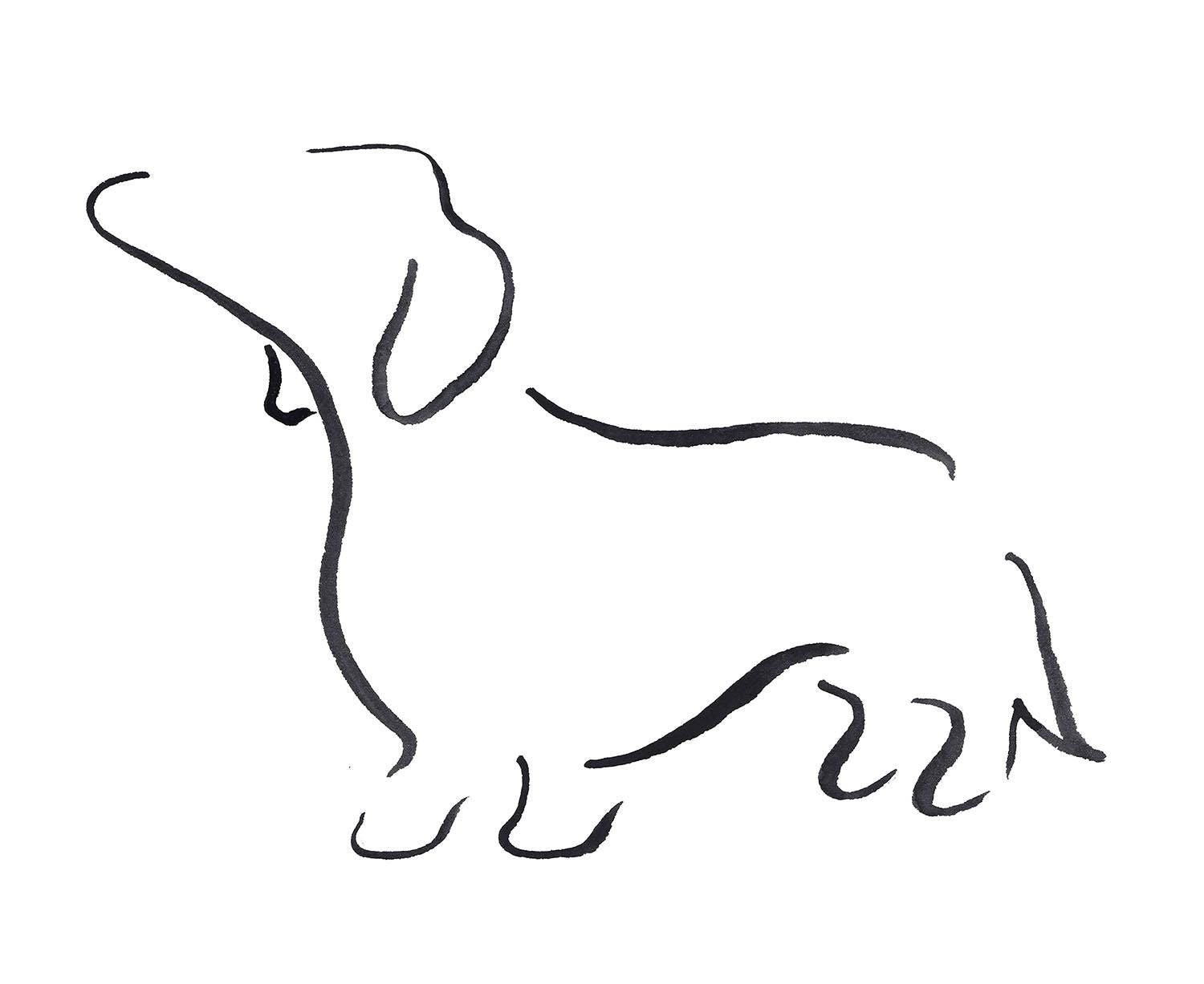 Sausage Dog Wall Art, dachshund Gift for Dog Mom, Dog Lover Gift. Weiner Dog Abstract Art, Pet Portrait Housewarming Gift, Dog Home Decor