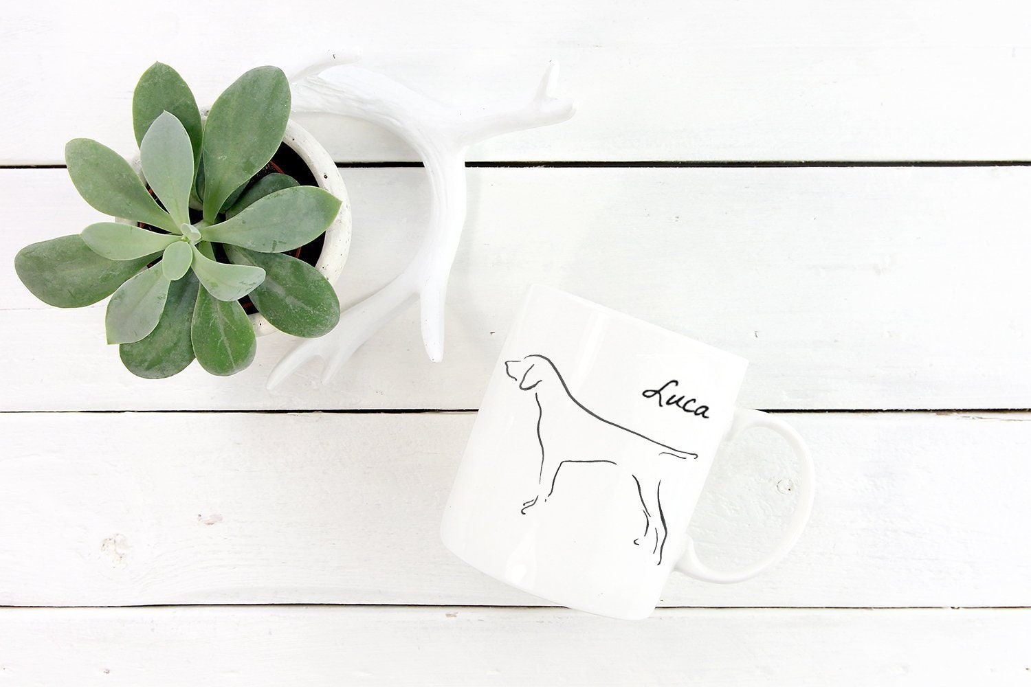 Minimalist Design German Shorthaired Pointer Coffee Mug, Dog Lover Gift, Gift for Dog Mom, Minimalist Kitchen Decor