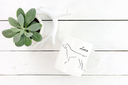 Minimalist Design German Shorthaired Pointer Coffee Mug, Dog Lover Gift, Gift for Dog Mom, Minimalist Kitchen Decor