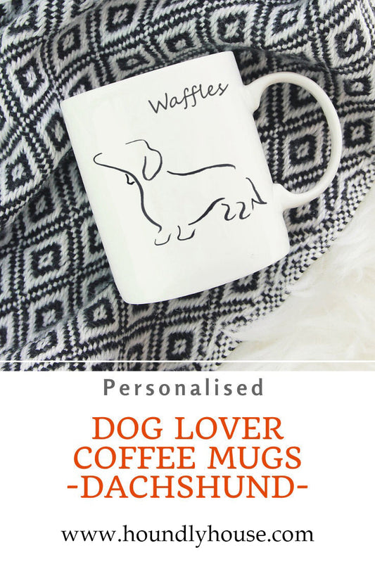 Personalized Minimalist Dachshund Coffee Mug – Dog Lover Gift